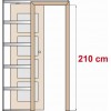 Posuvné dveře na stěnu SORANO 1, 2, 3 - Výška 210 cm