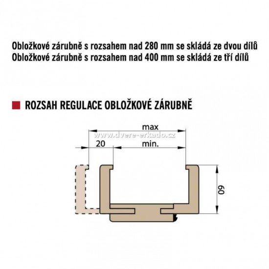 Obložkové zárubně pro standardní falcové dveře